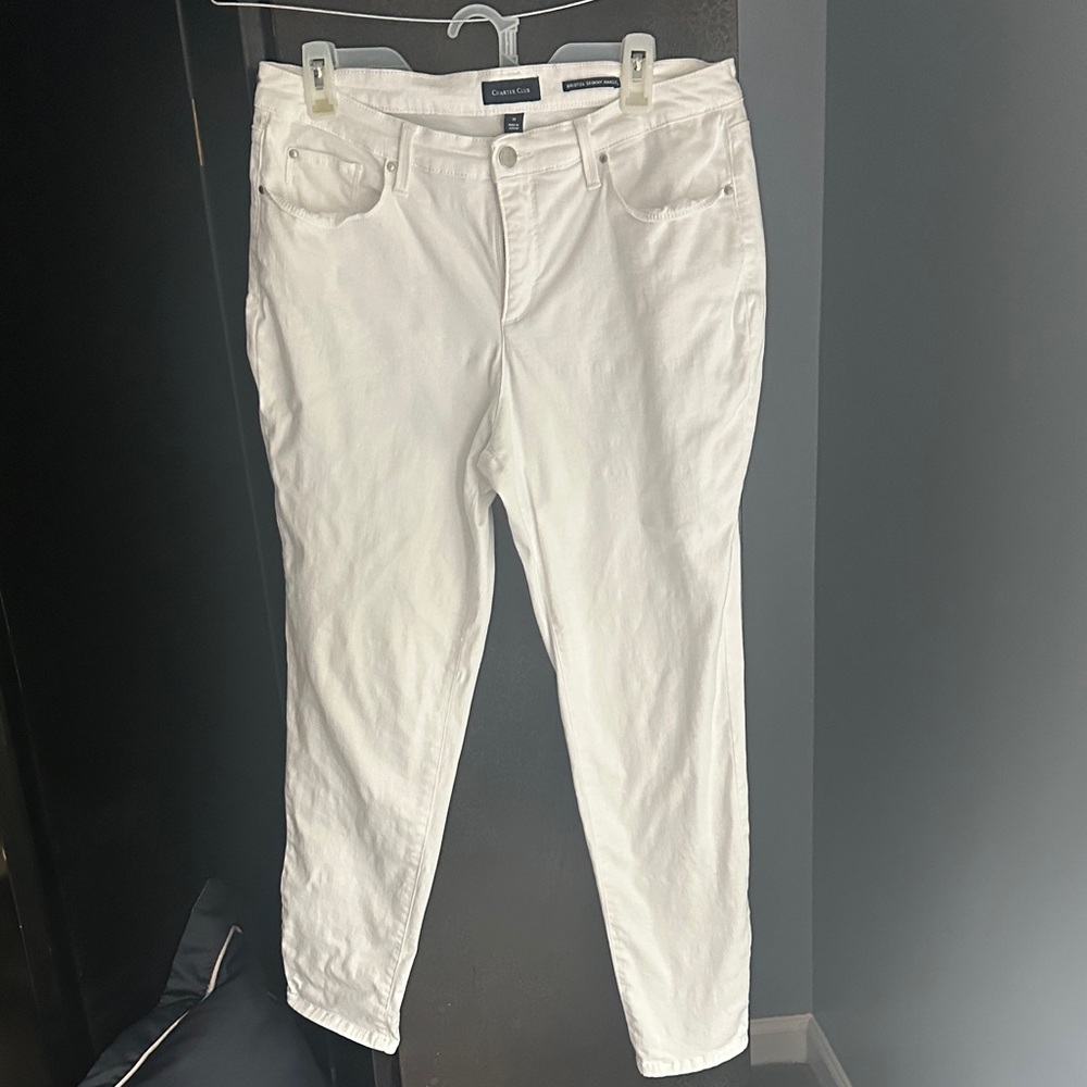Charter Club Women's White Ankle Jeans